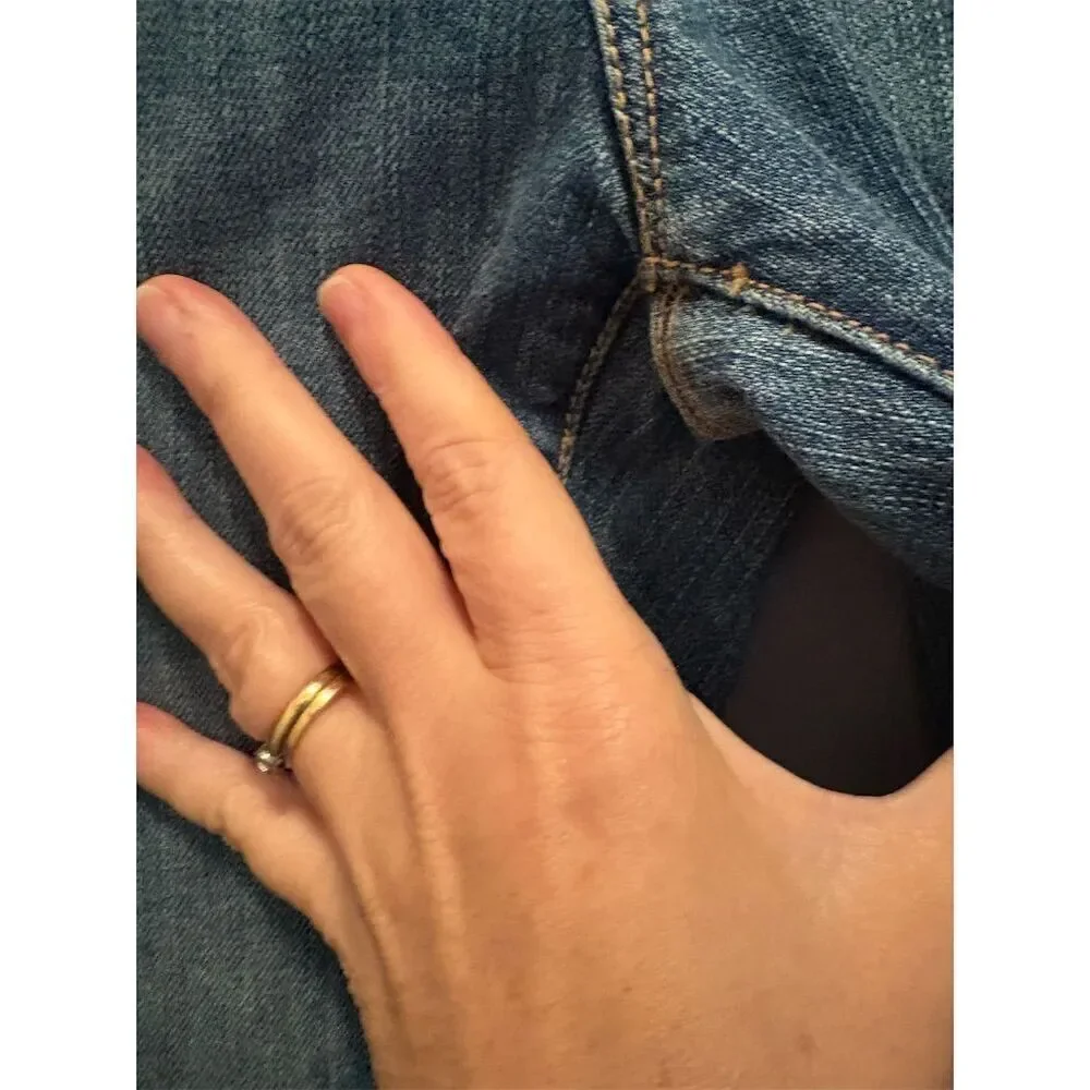 New York & Company Women's Flared Denim Jeans Size 10 Blue - Picture 4 of 8